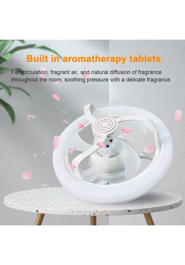 Vkemall Uzaktan Kumandalı 50w Led Fan Işığı E27 Hareketli Kafa Rgb Tavan Vantilatörü Lam Çok Renkli