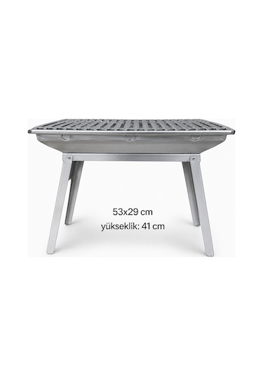 Piknik Mangalı Büyük Katlanır - 1006 Açık Gri