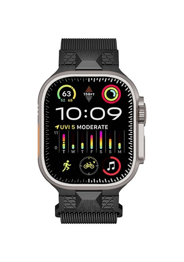 Watch Ultra 49mm Hgea Krd-107 Metal Hasır Kordon-siyah