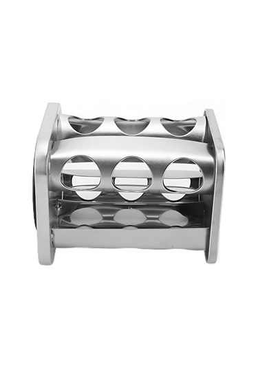 Döner Tezgah Üstü Baharatlık Rafı, 12 Adet Baharatlık Seti Gümüş