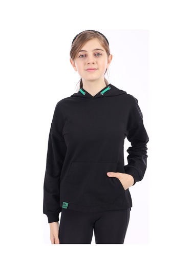 Toontoy Kız Çocuk Sweatshirt Siyah