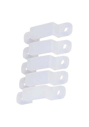 Konesam 12mm Led Işık Şeridi İçin Silikon Kelepçe - 100 Adet Paket, Su Geçirmez Kasa Sabitleyici, Pratik Kurulum