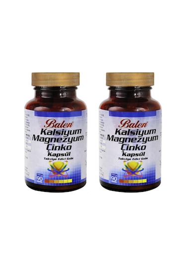 Balen Kalsiyum Magnezyum Çinko 709 Mg 90 Kapsül x 2 Adet
