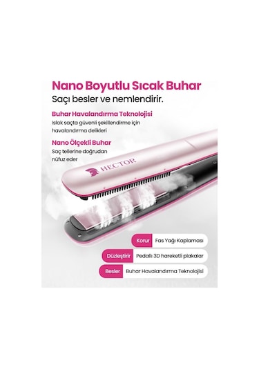 Hector Hd205b 150 W Buharlı Göstergeli Saç Düzleştirici