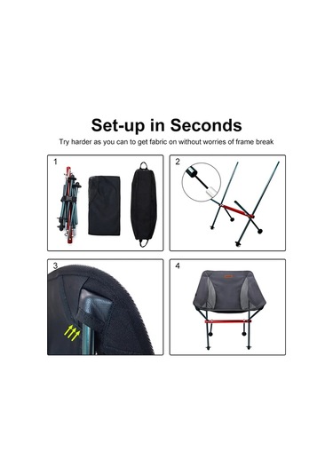 Xuweiwei Pacoone Ultrahafif Katlanabilir Outdoor Ay Çantası Alüminyum Alaşım Siyah Açık Havada Kamp Yapan Kalabalık İçin Ergonomik Tasarım Solunabilir Mesh Siyah