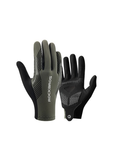 Rockbros S310 Dokunmatik Ekran Tam Parmak Kaymaz Sbr Mtb Bisiklet Eldiveni