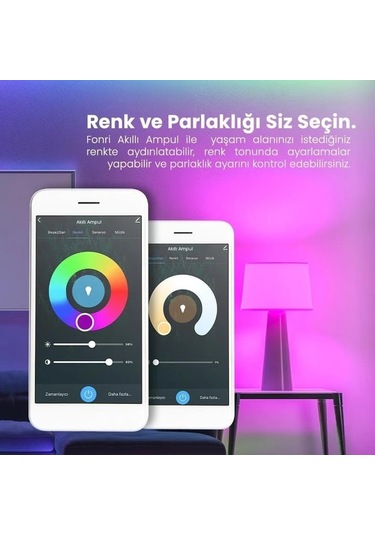 5'li Akıllı Ampul Seti Renkli