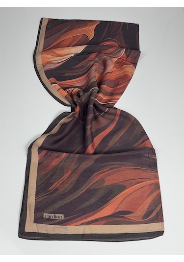 Cardion Pamuk İpek Şal - 70 X 180 - 06302 Koyu Kahve