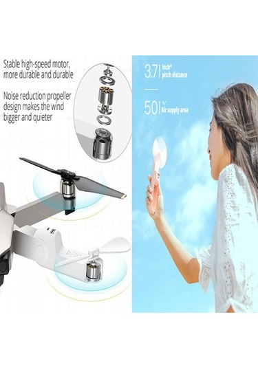 Mini Taşınabilir Fan Soğutucu Vantilatör 8585 Beyaz