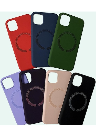 iPhone Uyumlu 15 Pro Max Kılıf Magsafe Özellikli Lansman Silikon Kapak