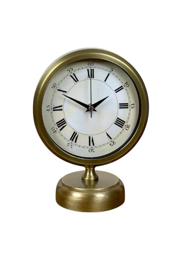 Aurum Retro 25x20 Eskitme Metal Masa Saati Çok Renkli