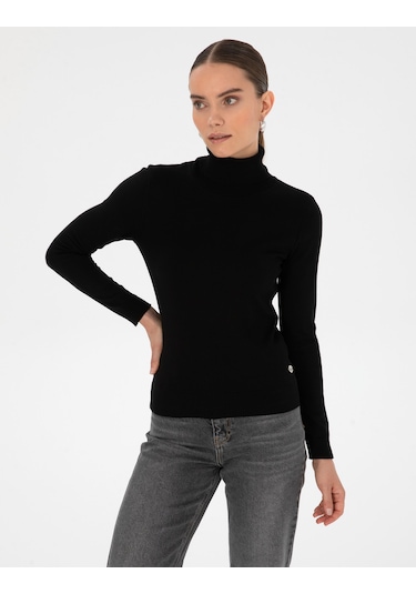 Pierre Cardin Kadın Siyah Kazak /triko 50315747-vr046 Siyah