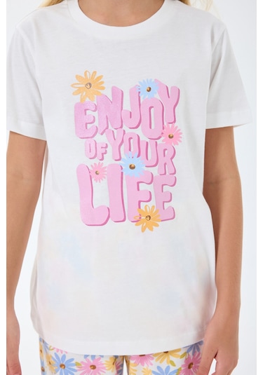 Rolypoly Kız Çocuk Beyaz Pijama Takım Beyaz