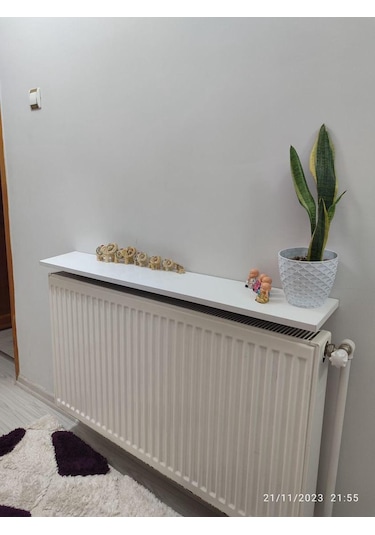 Güvendekoratif Petek Üstü Uçar Raf 80 Cm Beyaz