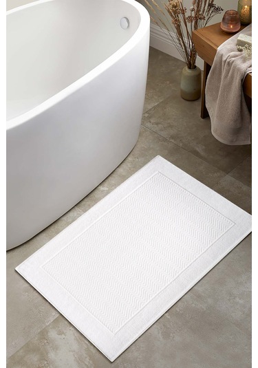 Tilos Jakarlı Ayak Havlusu Beyaz 50x80 2222 Beyaz