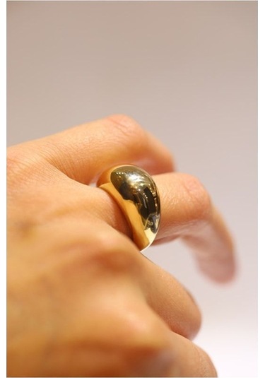 Yenigün Kuyumculuk 14 Ayar Altın Düz Bombe Yüzük Yzk25103