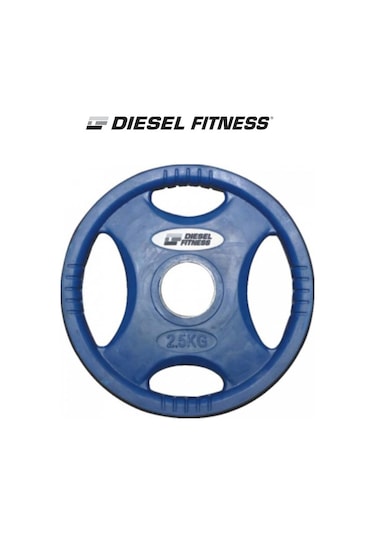 Diesel Fitness Rop 4 Olimpik Kauçuk Flanş - Plaka 2.5kg Lacivert