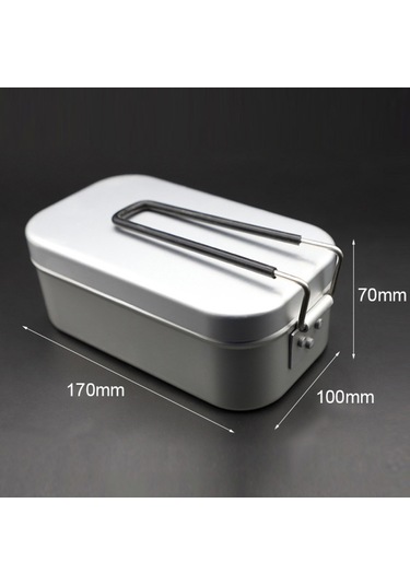 Mufunye El Taşınabilir Alüminyum Alaylı Yemek Kutusu , Isıya Dayanıklı Sap - Mini Boyutlu Çok Renkli