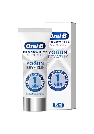 Oral-B Pro 3D White Clinical Yoğun Beyazlık Parlak Mükemmellik Diş Macunu 75 ML