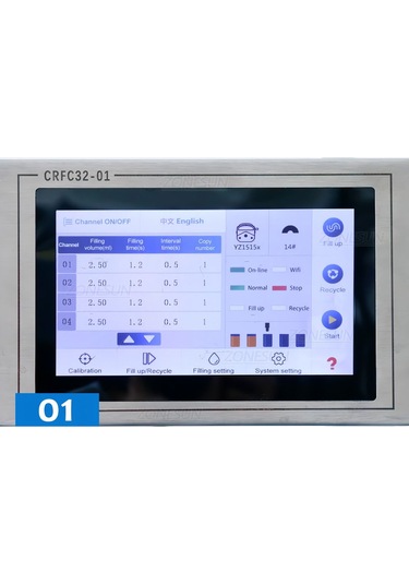 Crfc32 Peristaltik Pompa Tüp Dolum Makinesi Dokunmatik Ekranı Bal Parfüm Sıvı Dolum Makineleri İçin