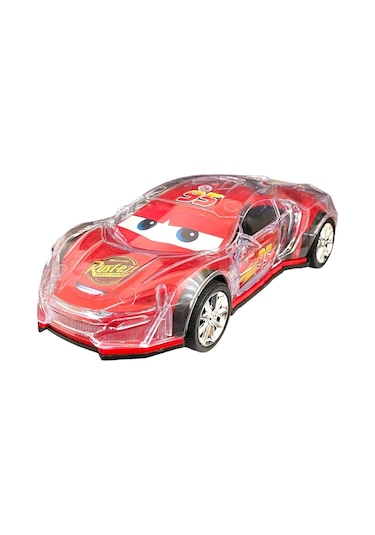 Şimşek Mcqueen 20cm Araba Çarp Dön Araba Işıklı Müzikli Şimşek Mcqueen Renkli