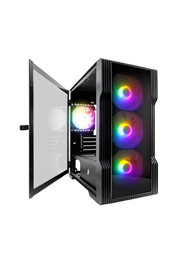 1st Player Trılobıte T3-G 600 W 80+ Raınbow 4x12cm Fan Kasa Siyah