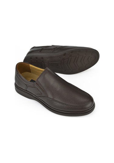 Ziya, Erkek Hakiki Deri Konfor Ayakkabı 1311018z209 Kahverengi