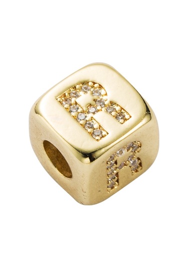 İngilizce Mektup Boncuk Bilezik Pirinç Mikro Kakma Çift Kırmızı Dize Çekme Dıy Bilezik Takı, Stil: R Çok Renkli