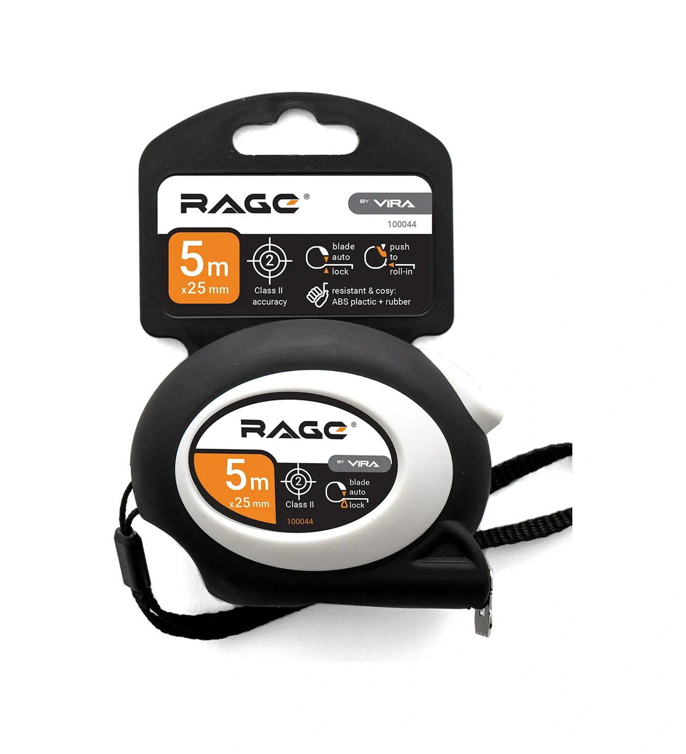Rage 5 M X 25 Mm Soft-touch Otomatik Fren Yapı Şerit Metresi 8400055 5 M