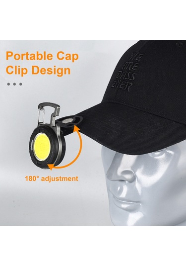 Monyee Cob Led Multifonksiyonel Fener: 4 Seviye Parlaklık, Kırmızı-beyaz Işık, Anahtar Zinciri, Şapka Klembi, Manyetik Tutma, Usb-c Şarj, Şişe Açıcı Siyah