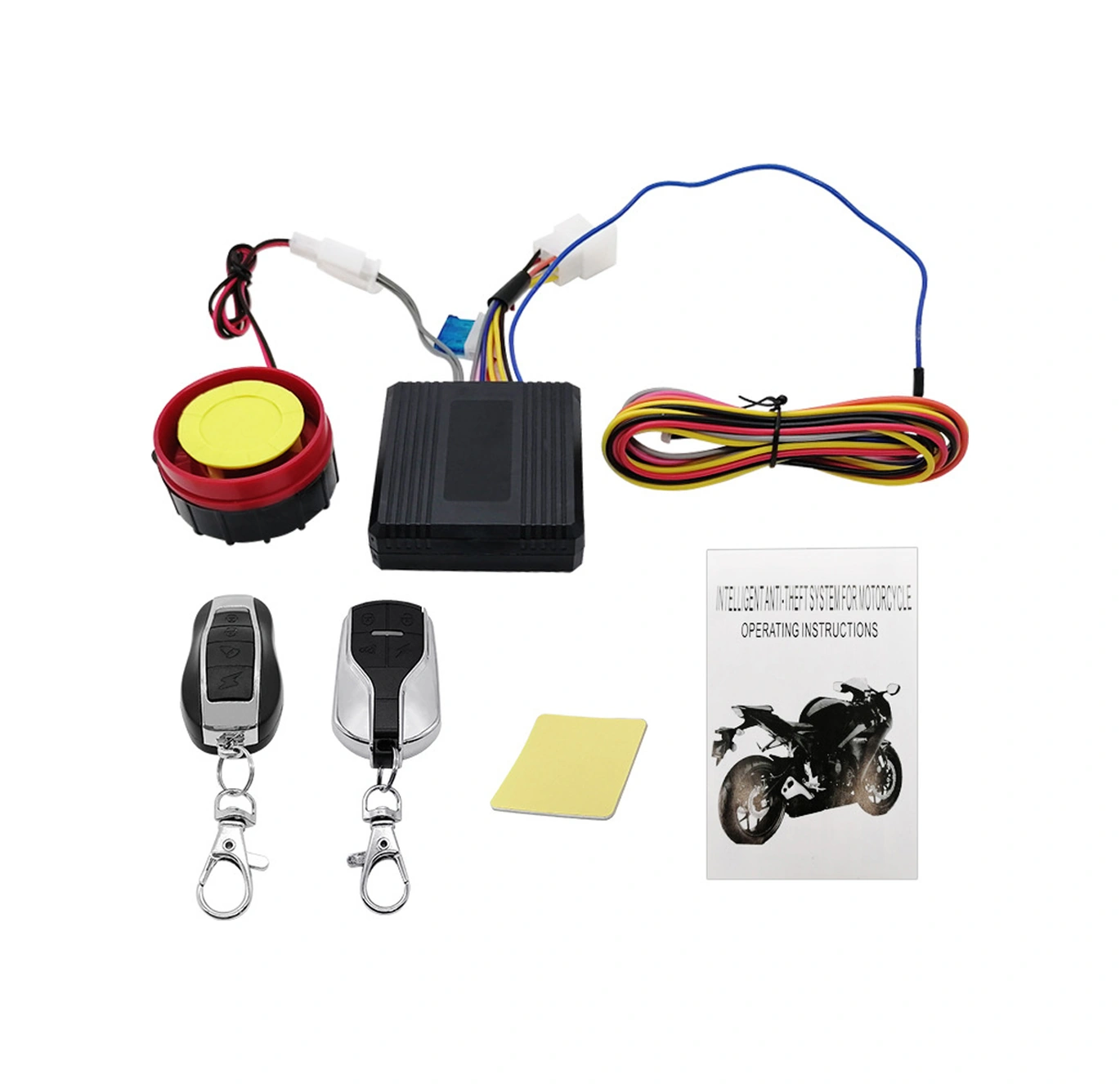 Xindoker 12v Motosiklet Tek Yönlü Antivol Sistem: Uzaktan Başlatma, Kilitleme, Alarm - 2 Kumanda İle Pil Dahil
