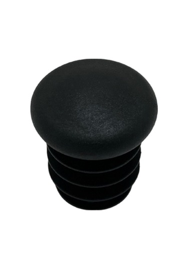 Yuvarlak Demir Profil İç Tapa Geçme Plastik Ayak Geçme Koruma Plastiği 19mm 8 Adet Siyah Siyah