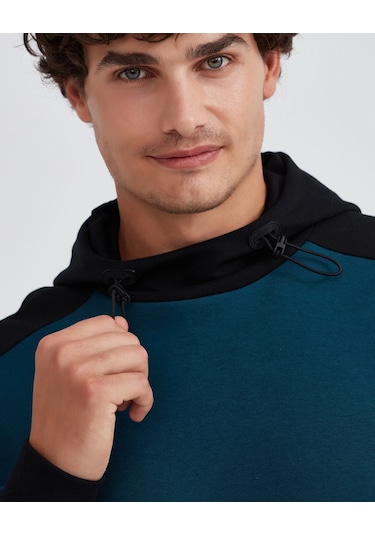 Skechers M 2Xı-Lock Hoodie Sweatshirt Erkek Petrol Sweatshirt S232193-405 Petrol
