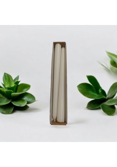 Şamdan Mum 2li Beyaz Beyaz