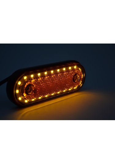 5 Adet 12v-24v Dorse Led İşaret Pozisyon Etek Lamba Turuncu Reflektör E37