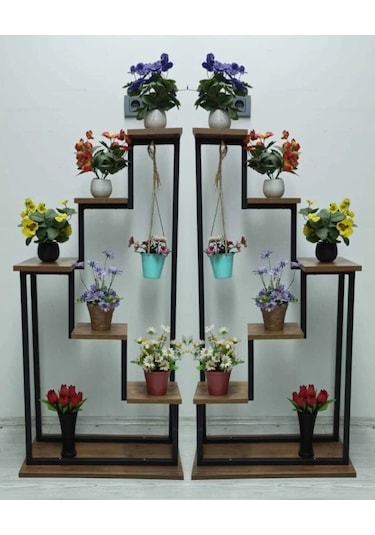 2'li Merdiven Çiçeklik, Saksılık, Balkon, Bahçe Dekor.raf,stant