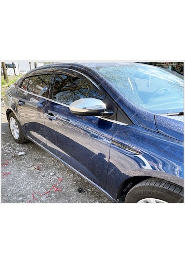 Renault Megane 4 Sedan Krom Cam Çıtası 6 Prç 2015 Üzeri P.Çelik