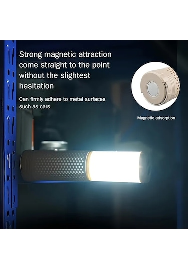Xindoker Usb Şarjlı Led Kamp Işığı - Uzatılabilir 49cm, 3000mah Pil, İki Mod Aydınlatma, Taşınabilir Manyetik Asa Çok Renkli