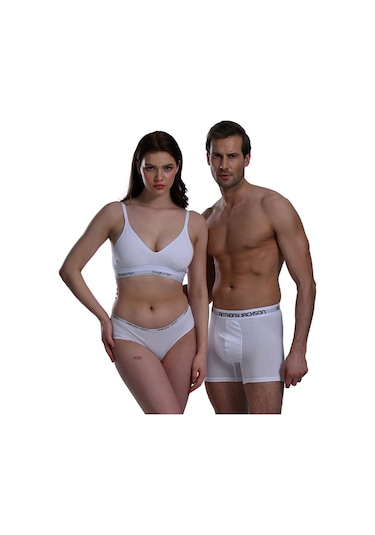 Likralı 6'lı Kutu Premium Günlük Kullanıma Uygun Bato Külot Amelıa G-008 F Beyaz