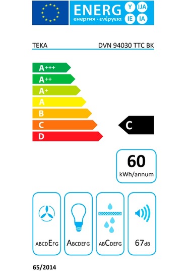 Teka DVN 94030 TTC BK Duvar Tipi Davlumbaz 112950008