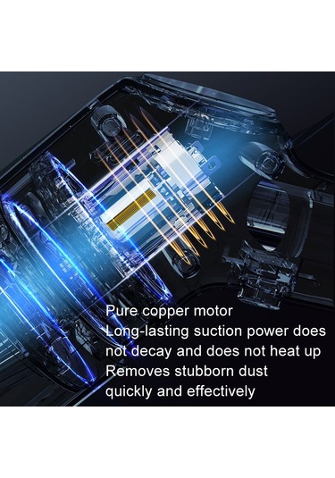 Kablosuz Şarj Araba Elektrikli Süpürge Mini El Yüksek Güçlü Islak Ve Kuru Elektrikli Süpürge, Renk: Siyah