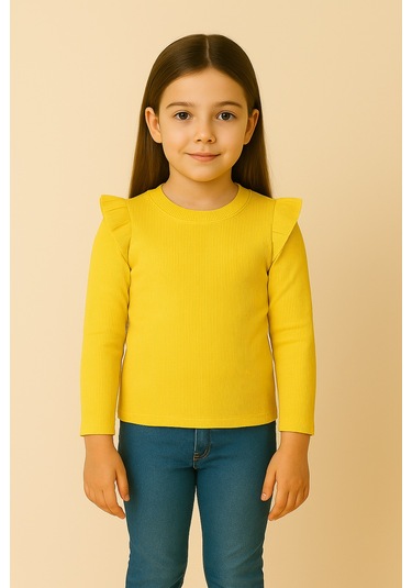 Kız Çocuk 3'lü Uzun Kollu Badi. 6 Ay 7 Yaş Arası 3 Lü Badi Seti Fırfır Detaylı %100 Pamuk Kız Bebek Kırmızı