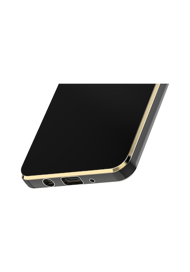 Samsung Galaxy Uyumlu J7 Prime Kılıf Zore Kenarı Gold Renk Silikon Bark Kapak