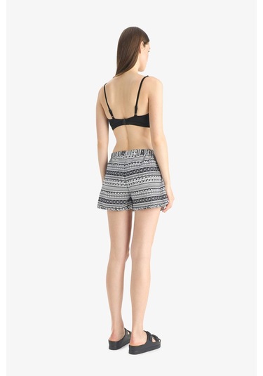 Defacto Etnik Desenli Deniz Şortu-fall İn Love T5232az25smbk27 Siyah