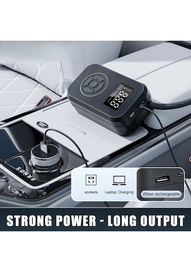 Novahub Taşınabilir Şişirme Şişirme Şişirme Şişirme Pompası Pompası Mini Lastik Lastik Lastik Hava Elektrikli Ekranlı Dijital Bisiklet Araba Hw