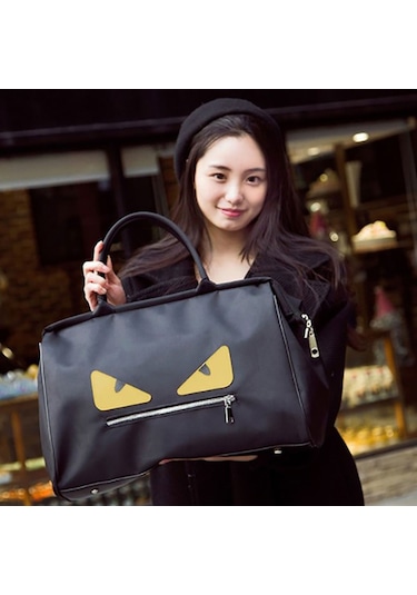 Büyük Kapasiteli Hafif Taşınabilir Kadın Seyahat Çantası Siyah