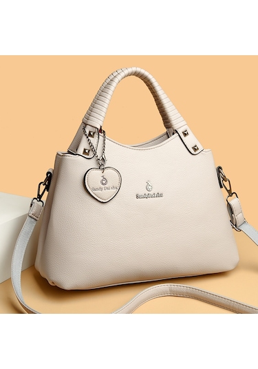 Kadın Çantası Yeni Stil El Çantası Kadın Şık Anne Gezisi Elde Taşınan Omuz Çapraz Askılı Kadın Açık Haki Ana Resim Rengi Diğer