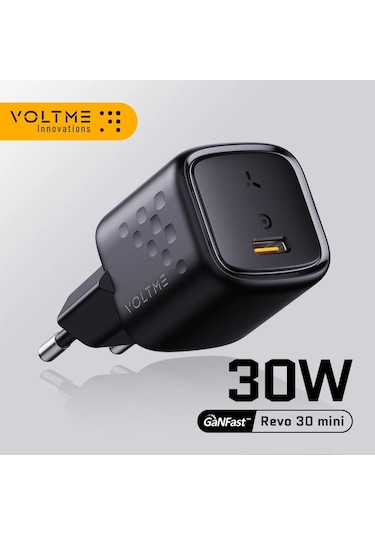 Voltme 30 W Gan Şarj Cihazı Usb Tip C Hızlı Şarj Cihazı Pd 3.0 Mini Taşınabilir 30w Eu Plug White ' Beyaz