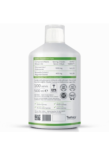 Biomet Bmt S1 Glukozamin Ak Günlük Ekstresi 500 ML