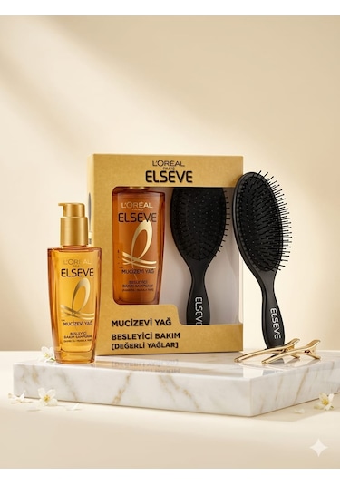 L'Oréal Paris Elseve Dökülme Karşıtı Besleyici Bakım Şampuanı 300 ML + Tarak